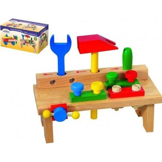 Dřevěný Stůl s nářadím - 8ks