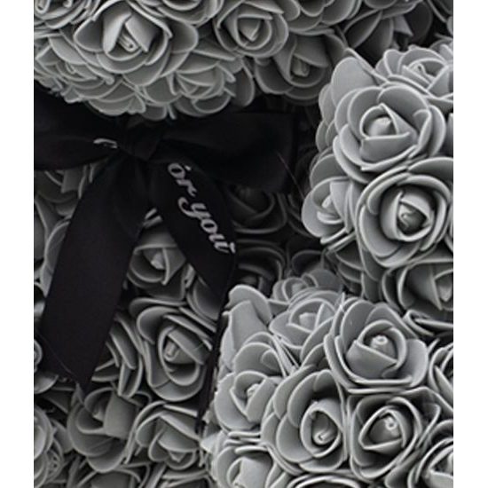 Medvídek z růží šedý Rose Bear 40 cm