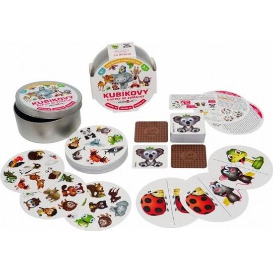 Kubíkovy hrátky se zvířátky 3v1 - společenská hra