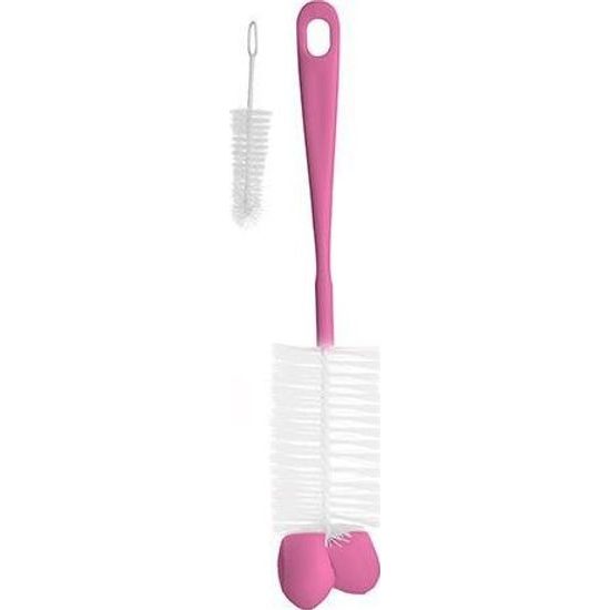 Čistící kartáč na láhve - růžový