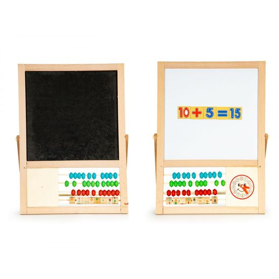 Ecotoys oboustranná kreslící tabule s počítadlem Abacus Board