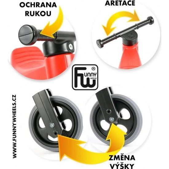 Odrážedlo FUNNY WHEELS Rider Sport červené 2v1
