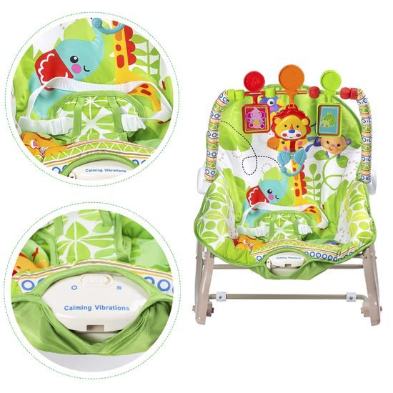 Ecotoys kojenecké lehátko 3v1 s vibracemi Lvíček