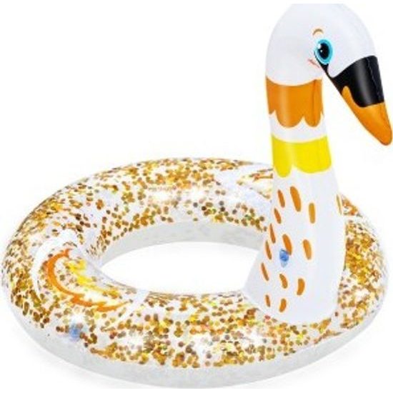 Kruh nafukovací třpytivý Plameňák/Labuť - mix barev