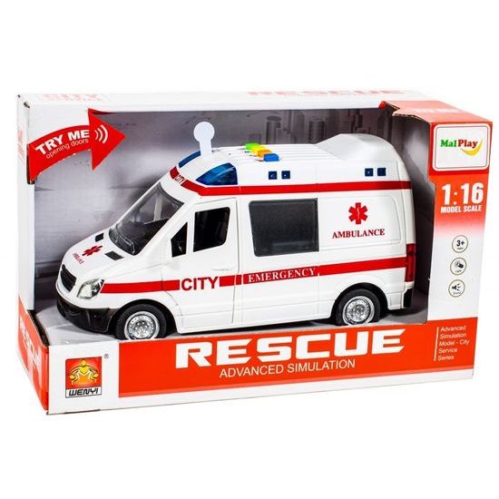 Sanitka se světly a zvuky City Rescue 1:16