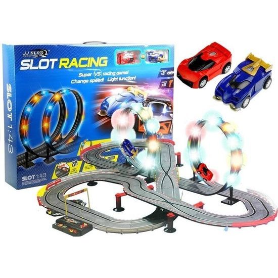 Závodní autodráha pro dvě auta