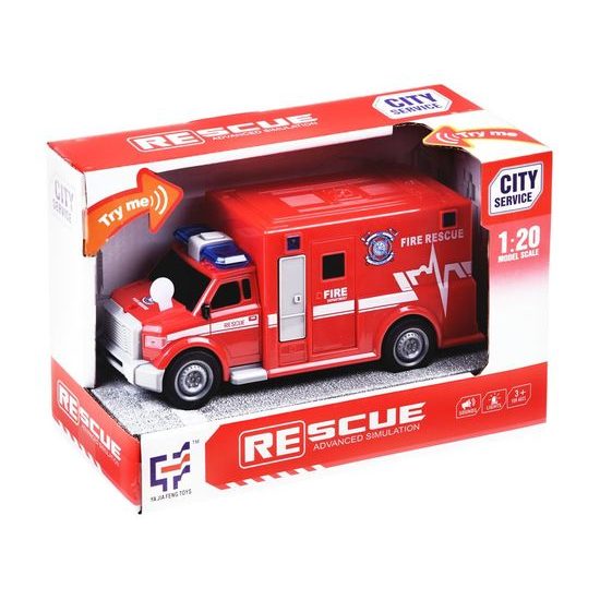 Dětské požární auto se světly a zvuky City Rescue 1:20