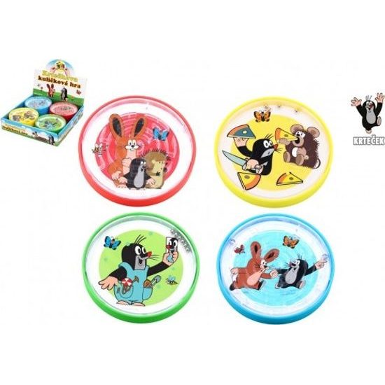 Kuličková hra Krtek hlavolam MIX 4 barvy