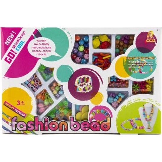 Korálky plastové - barevné se šňůrkou