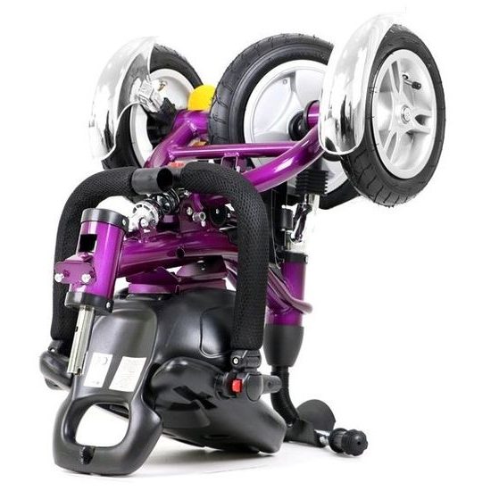 Majlo Toys tříkolka 2v1 s nafukovacími koly PRO600 fialová