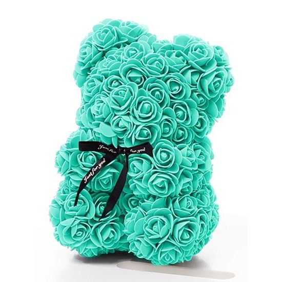 Medvídek z růží mintový Rose Bear 25 cm