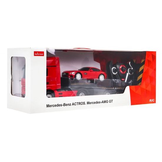 Rastar autíčka na dálkové ovládání Mercedes Benz Actros 1:26 + AMG GT 1:24