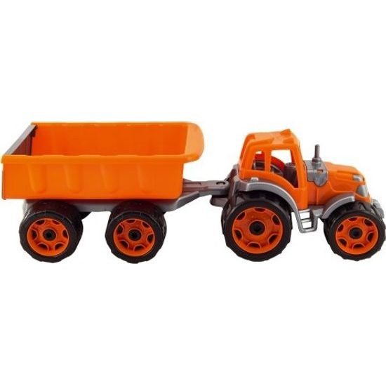 Traktor s vlekem na volný chod - mix 2 barvy