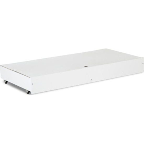 Dřevěný šuplík pod postýlku Klups bílý 120x60