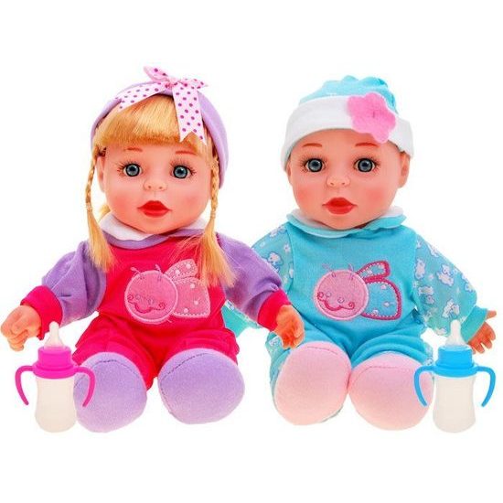 Panenky Jessica a Charlie s postýlkou a příslušenstvím Baby Bed