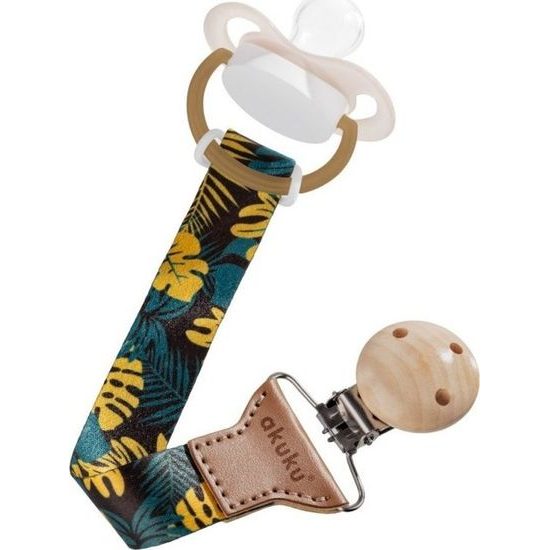 Klip na dudlík - listí