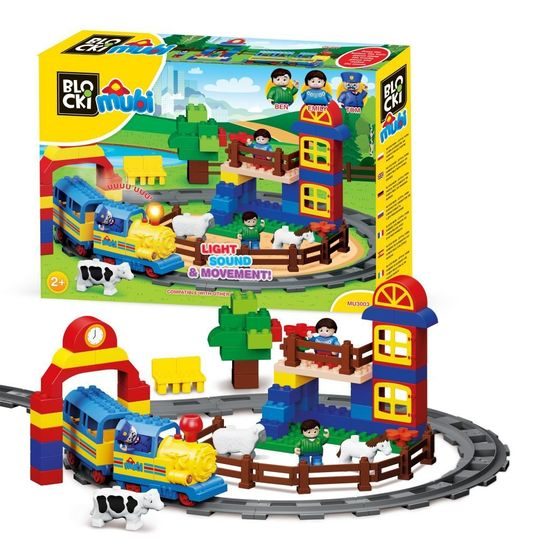 Blocki Mubi stavebnice Veselá farma se světlem a zvukem 109 dílů