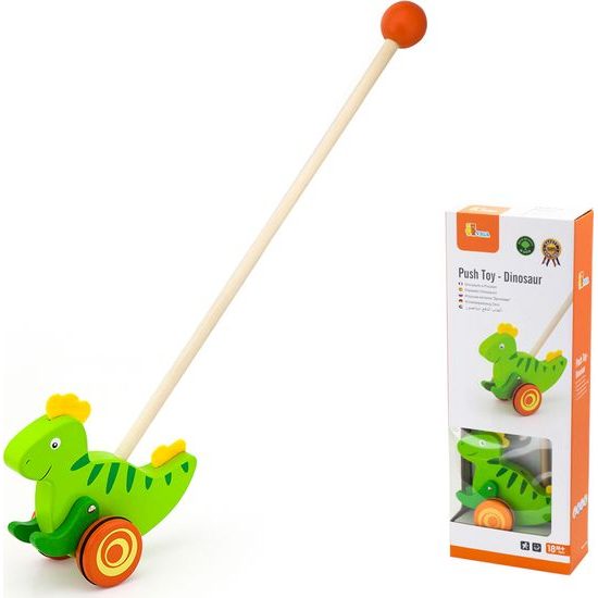 Dřevěná jezdící hračka Viga dinosaurus