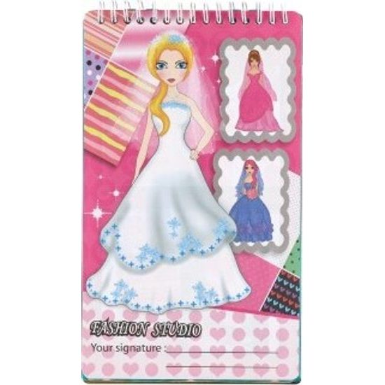 Módní návrhářka - blok s doplňky - mix 4 druhy