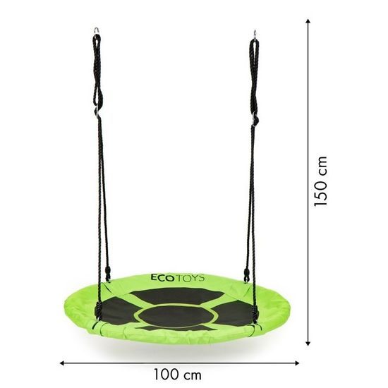 Ecotoys dětská houpačka Čapí hnízdo zelená