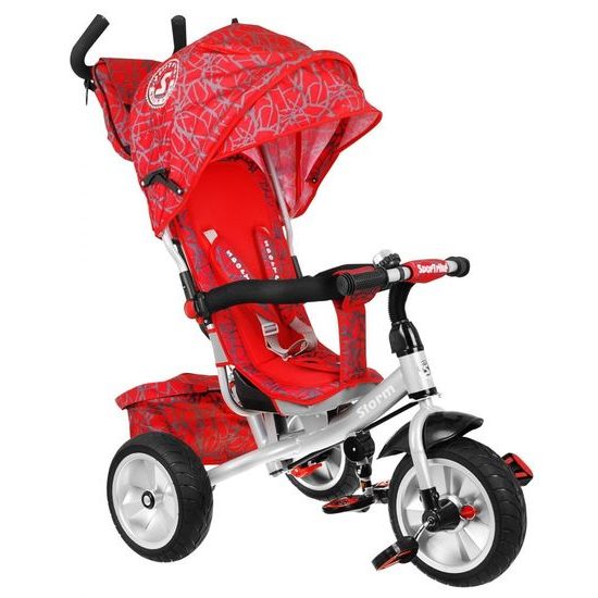 Majlo Toys dětská tříkolka Storm s gumovými koly červená