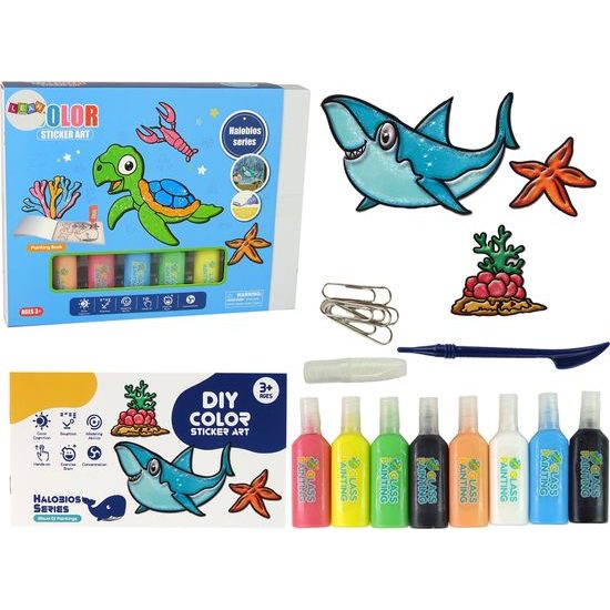 Sada samolepek na okno s barvami