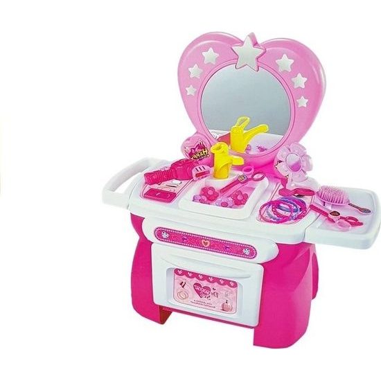 Toaletní stolek s vlasovými doplňky