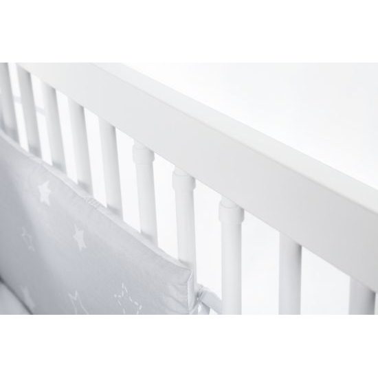 Dětská postýlka Klups Nel Srdíčko bílo/šedá