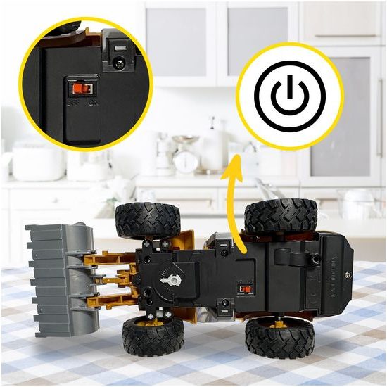 Bagr na dálkové ovládání City Engineering s pohyblivou lžící a kouřovým efektem