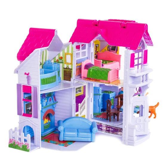 Doris přenosný domeček pro panenky s nábytkem Country House