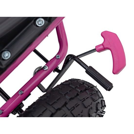 Dětská šlapací motokára s nafukovacími koly Air PerHour - růžová