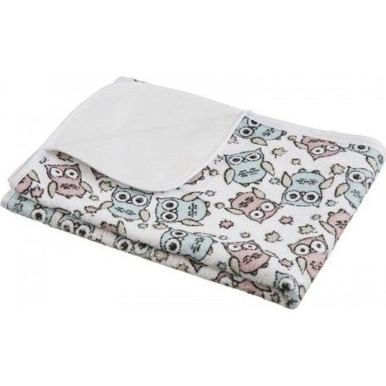 Nepromokavá podložka froté 70X50 sovy