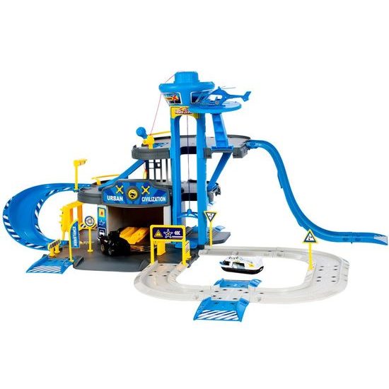 Policejní centrum s dráhou, autíčky a helikoptérou Police Station