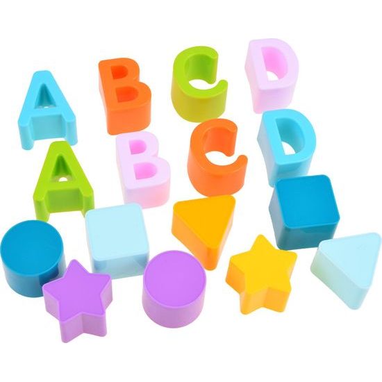 Vzdělávací sada písmen s přenosným boxem, 16 ks