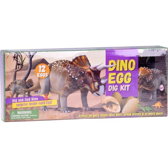 Archeologická sada 12 velkých vajíček + karty se světem dinosaurů