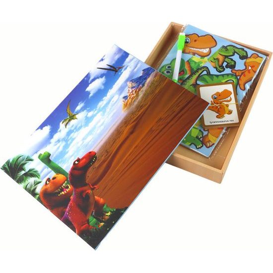 Vzdělávací magnetické puzzle s dinosaury
