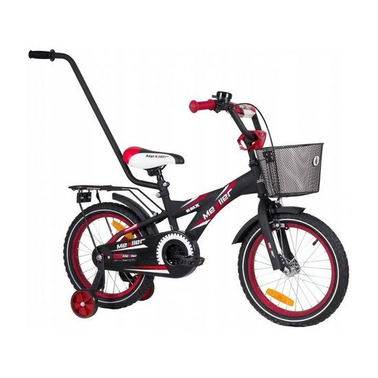 Dětské kolo Mexller BMX s vodící tyčí černo-červené 12"