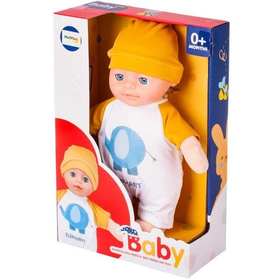 Plyšová mluvící panenka s oblečením Baby Elephant 30 cm