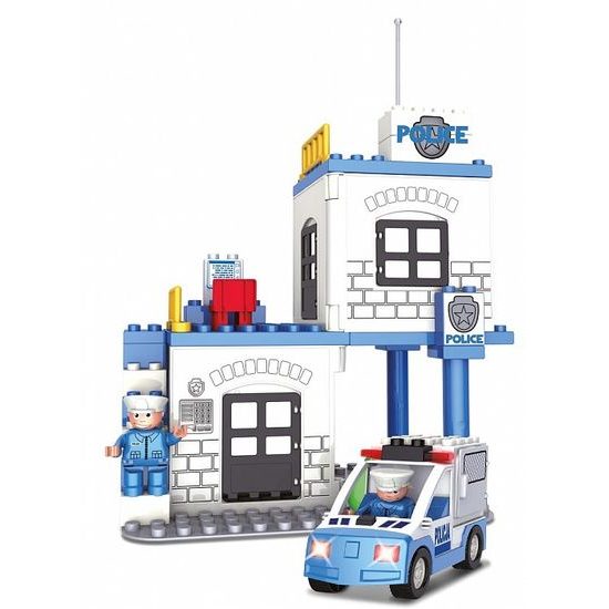 Blocki Mubi stavebnice Policejní stanice se světlem a zvukem 38 dílů