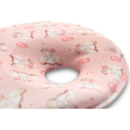 Ergonomický polštář pod hlavičku, Sloník, růžová