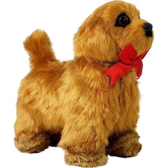 Interaktivní plyšový pes hnědý