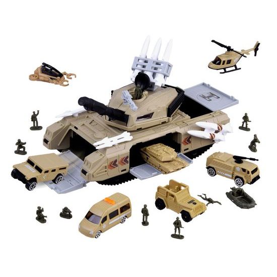 Vojenský tank s příslušenstvím a vojáčky Military Tank