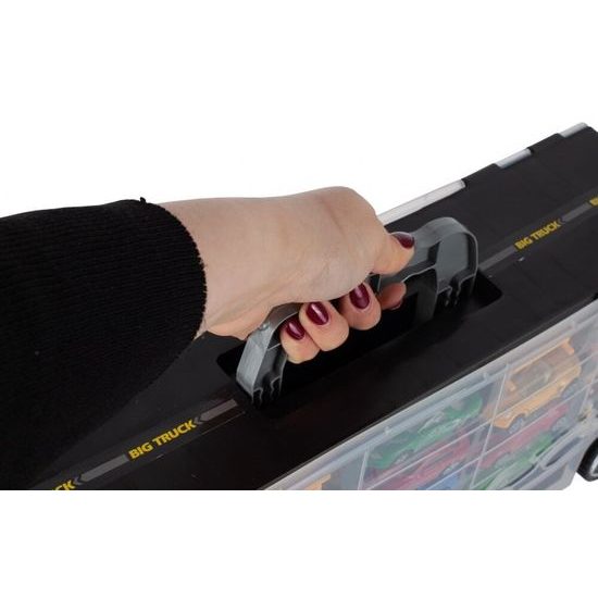 Nákladní auto s 11 autíčky, skluzavkou a podložkou Race Truck