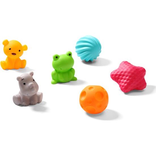 Senzorické míčky a zvířátka, 6 ks
