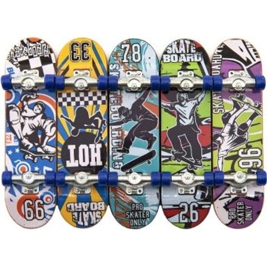 Skateboard prstový šroubovací s doplňky - mix barev