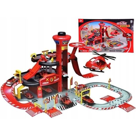 Doris požární centrum s dráhou, autíčky a helikoptérou Rescue Station
