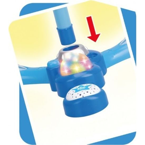 Modrý Mikrofon karaoke na baterie