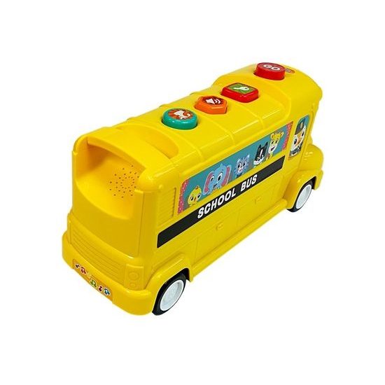 Huile Toys interaktivní naučný autobus pro nejmenší se zvuky School Bus