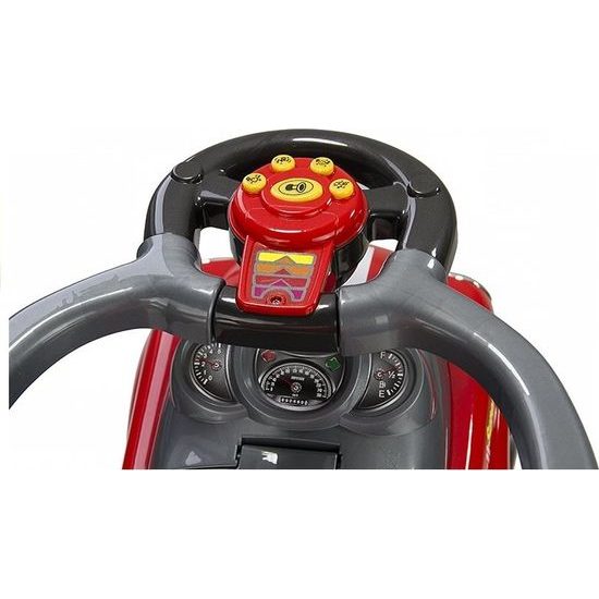 Dětské odrážedlo s vodící rukojetí- červené autíčko