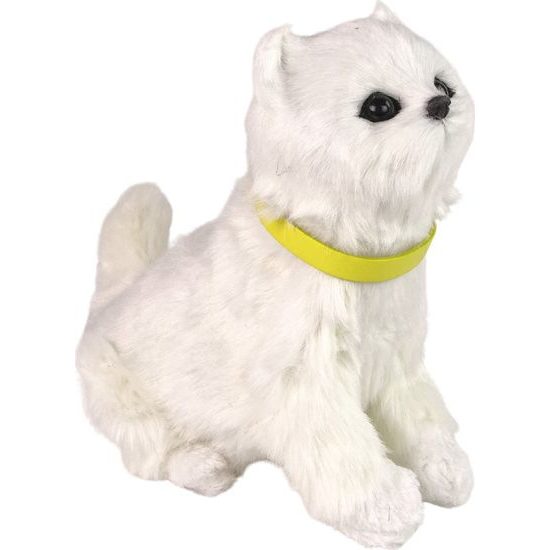 Interaktivní plyšová kočička - bílá